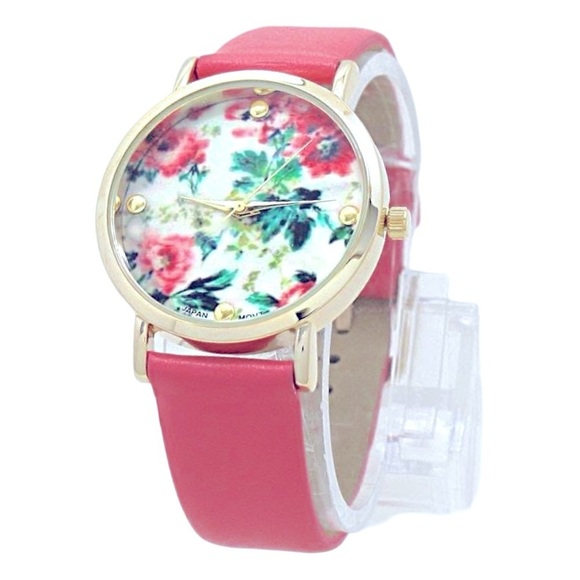 Women’s Pink & Gold Floral Watch - Picture 6 of 6
